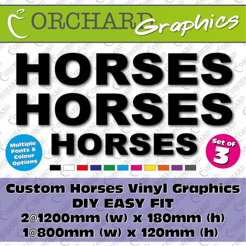 Horses horsebox trailer decal - horsebox,