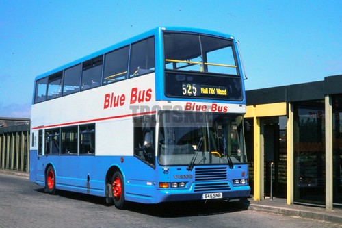 35mm slide blue bus - slide,