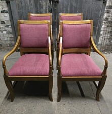 Four Vintage French Scroll Arm