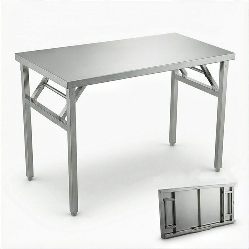 Stainless steel folding table - stainless,