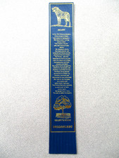 Leather BOOKMARK WALES Beddgelert Legend Welsh Blue Unused