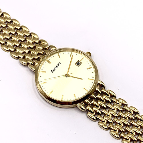 Accurist 9ct gold wristwatch - 9ct,