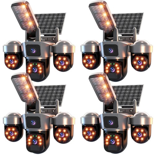 4pcs camara seguridad solar - de,