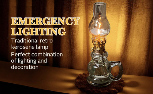 New vintage glass oil lamp - glass,