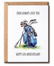 6th Anniversary Golf Greeting