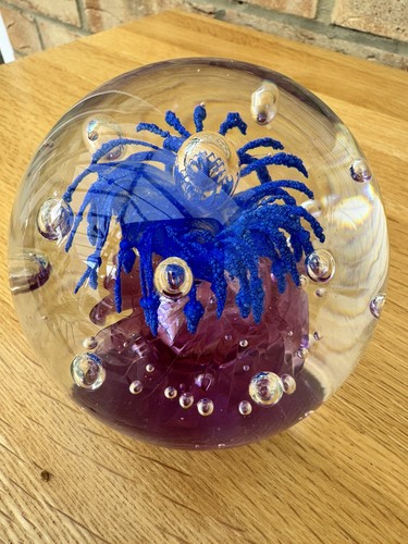 Large paperweight blue burst - paperweight,