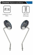 Honda C95 Oxford Chrome Motorcycle Rearview Mirror Glass Pair 10mm