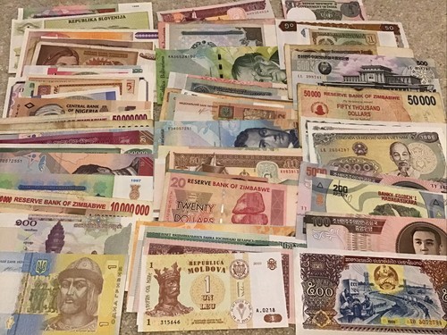 Lot 100 world banknotes - lot,