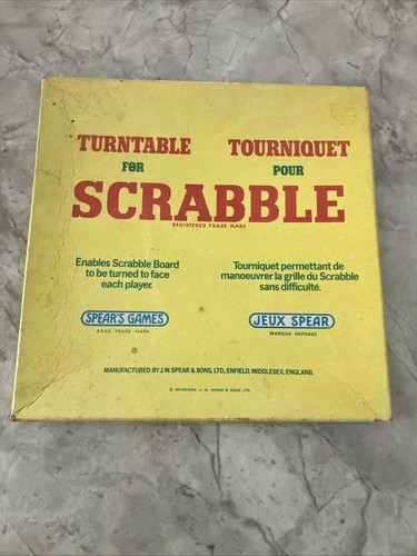 Vintage scrabble turntable - scrabble,