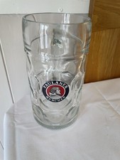 RARE ITEM- Branded Paulaner Muncher Bier / German lager 1 Litre Tankard / Stein