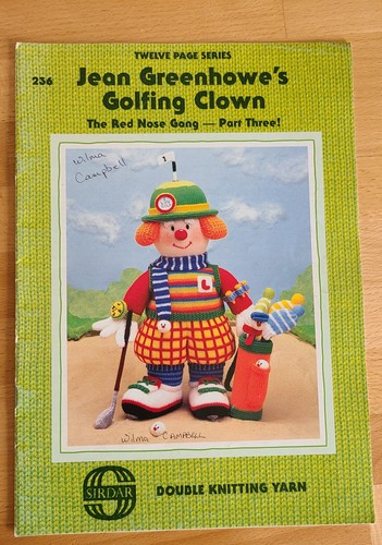 Jean greenhowe golfing clown - golfing,