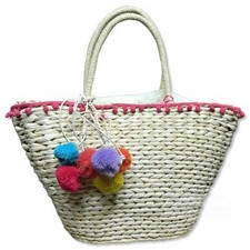 v by very pom pom straw