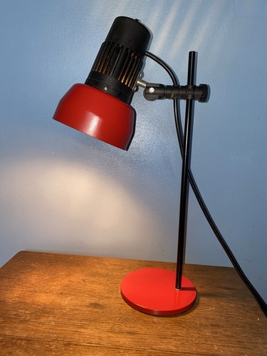 Vintage danish red desk lamp - danish,