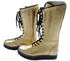 Wrestling Long Boots Gold 