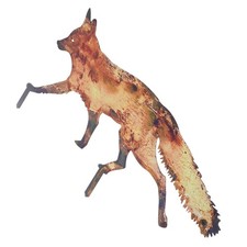  Garden Statue Decoration Fox Stake Animal Stake Fox Sign Ornament For Yard Lawn