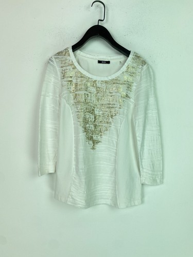 Biba white gold foil print - biba,