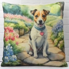 Jack Russell Terrier Cushion Cover Decorative Watercolour Animal Novelty Gift