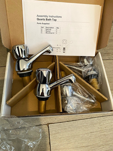 Chrome bath pillar tap set - set, 2