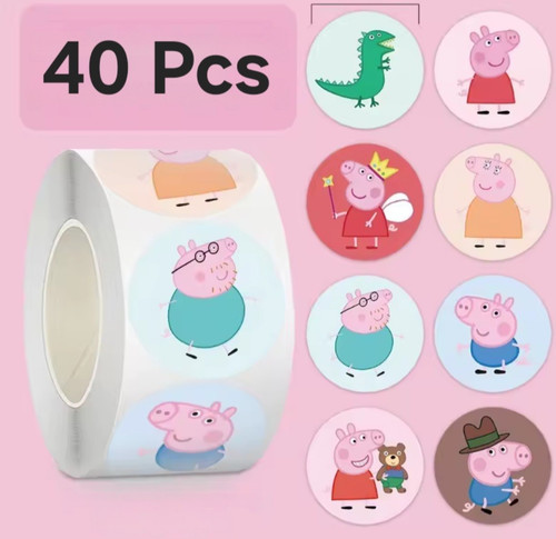 40x peppa pig stickers think - 40x,