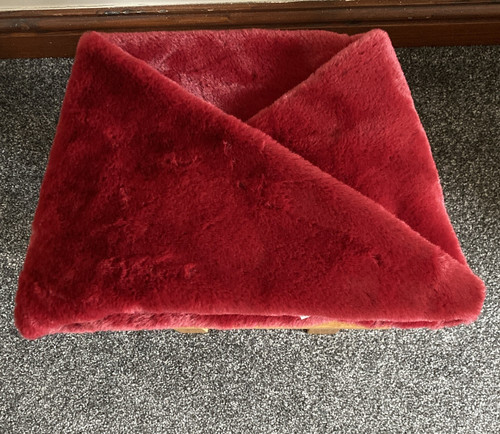 Primark red plush faux fur - faux,