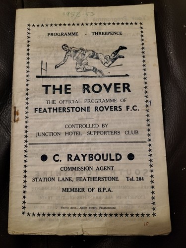 Vintage rugby league programme - rugby,