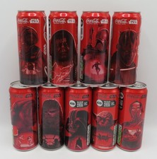 complete set of 9 Coca-Cola STAR WARS 2025, 330ml sleek cans, BELGIUM, FULL