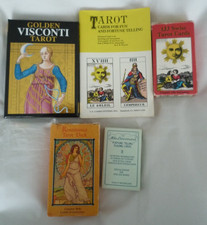3 x Tarot sets, 1 x Fortune Telling Cards,  Renaissance,  Visconti,  Swiss Tarot