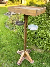 Wooden Bird Table Feeder Large Feeding Tray Feeding Station Kit Heavy Duty