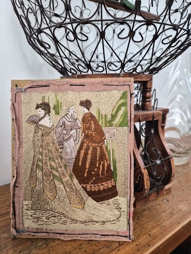 Antique embroidered art - embroidered,