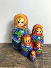 Vintage Russian Dolls - Mother Nesting Dolls - 5 Babushka Dolls - 5” VGC