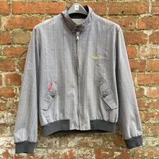 Vintage Nickelson Harrington Bomber Jacket Men’s Medium Grey Check Casuals 90s