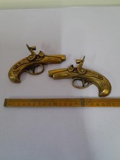 Vintage Pair Antique BRASS Gun