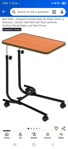 Homecraft over bed - bed, table