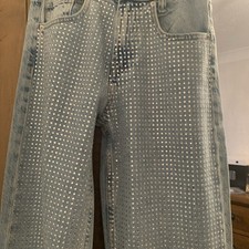 Zara Rhinestone Straight leg