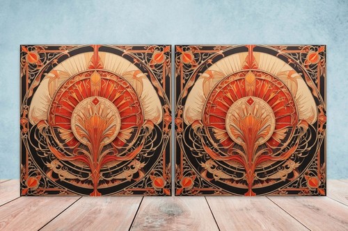 Art deco design ceramic tiles - ceramic,