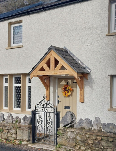 Solid oak porch - porch, front