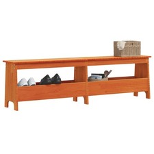 Hall Bench Shoe Bench Entryway Wooden Storage Bench Solid Wood Pine vidaXL