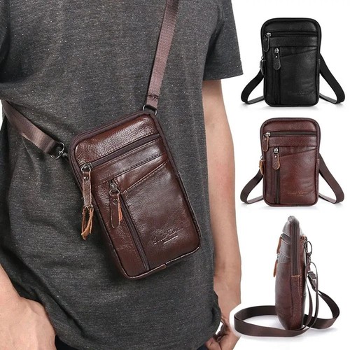Men genuine leather phone - genuine,