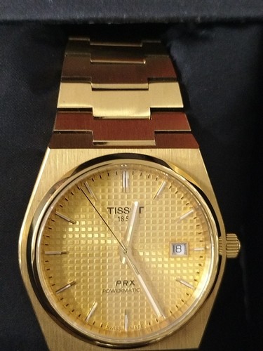Tissot prx gold tone - tone, date