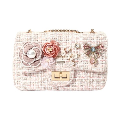 New pink tweed shoulder - tweed,