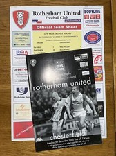 2000 Programme Team-sheet Rotherham United v Chesterfield [LDV Vans Trophy].
