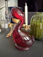 Whitefriars Large Red Dilly Duck 6.5" Tall