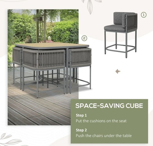 Seater space saving rattan - 4,