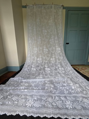 Antique vtg cotton tambour - vtg,