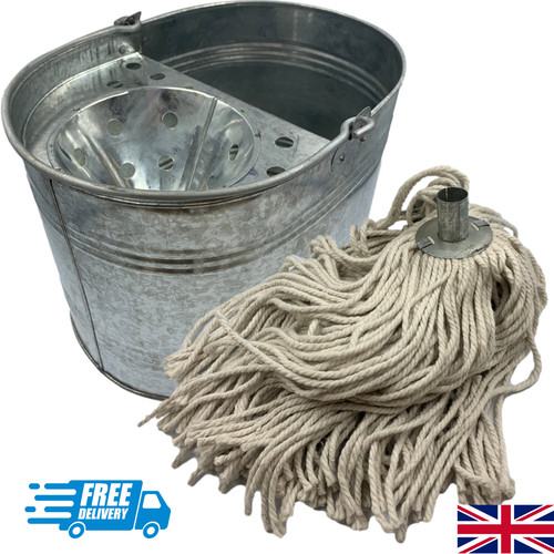 Industrial metal mop bucket - industrial,