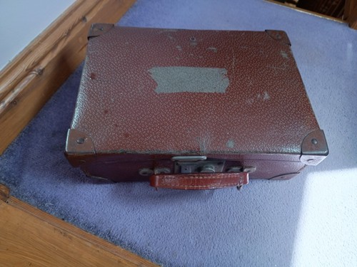 Old cardboard suitcase - old,
