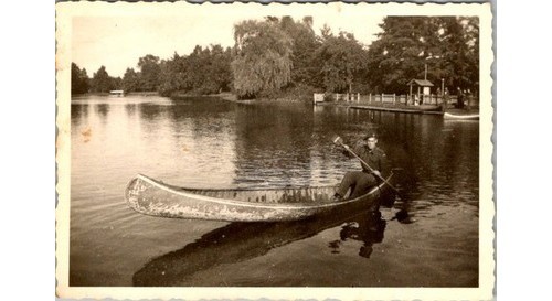 1945 canadian serviceman canoe - canadian,