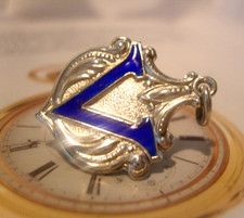 Pocket Watch Chain Fob Silver