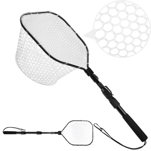 Fly fishing landing - landing, net