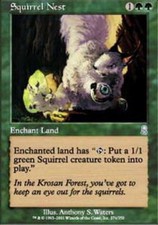1x Squirrel Nest - Foil Heavy Play, English Odyssey MTG Magic
